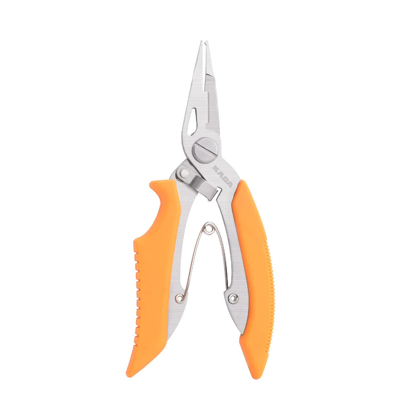 Kaba Fishing Pliers Saltwater, 5 inch Stainless Steel Split Ring Pliers, Portable Fish Control Pliers, Fishing Scissors Line Cutters Hook Removers Crimping Tool - BeesActive Australia