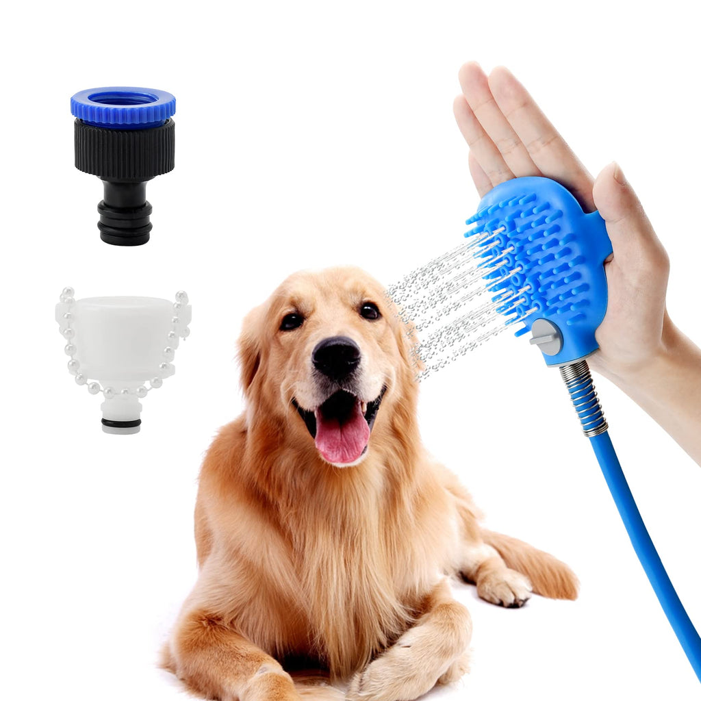 CYX Dog Shower Attachment, Shower Sprayer and Scrubber in-one,Dog Bath Brush Pro with Indoor/Outdoor, Pet Bathing Tool Shower Accessories for Dog Cat Horse Pet Grooming - BeesActive Australia