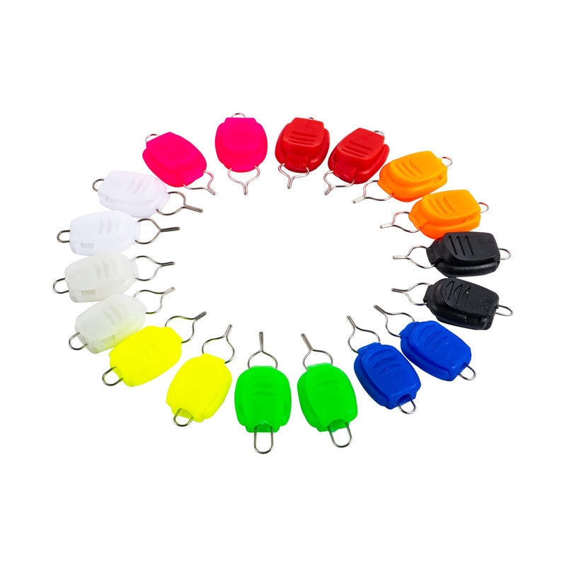 Fishing Reel Line Stopper Tackle Baitcasting Spinning Reel Line Clip Buckle Keeper Holder Accessories(18PCS) 9 colors 2 of each color - BeesActive Australia