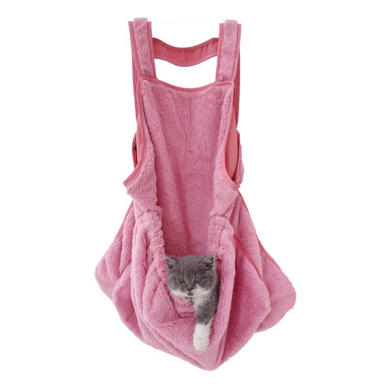 Pet Carrier Sleeping Bag Pet Carrier Bag Small Dog Cat Sling Accompany Carrier Bag Hands Free, Soft and Breathable Shoulder Back Pink - BeesActive Australia