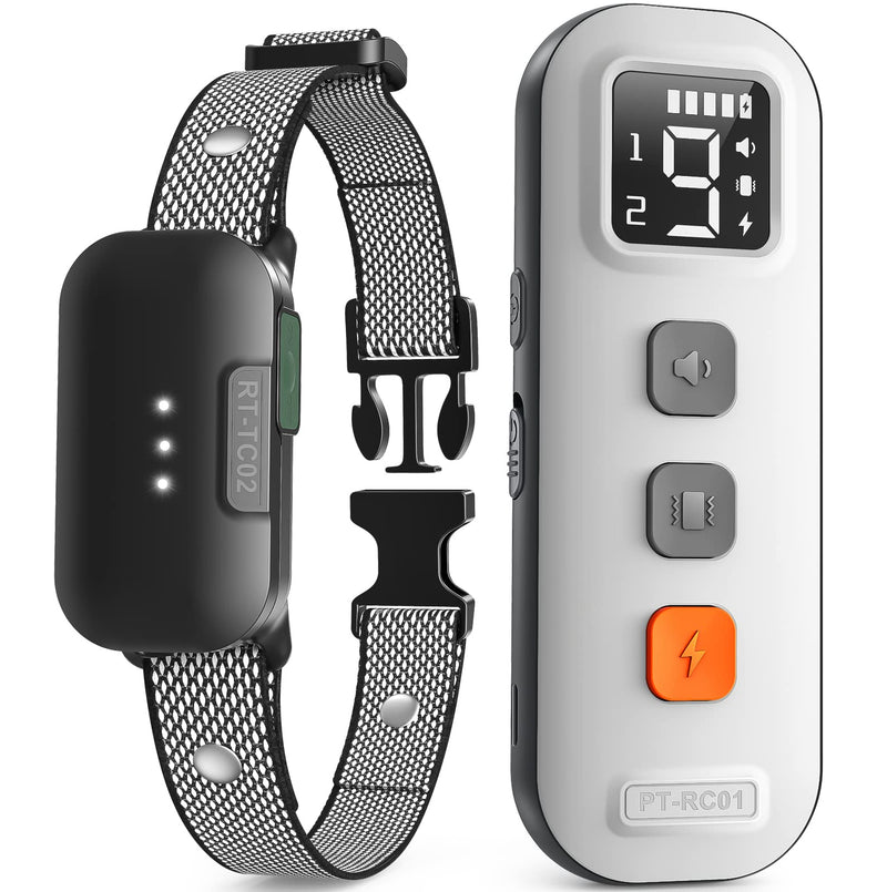 BUUOC Dog Training Collar with Remote 2000Ft, Electric Dog Shock Collar with 3 Safe Training Modes, Beep, Vibration and Shock, Waterproof Shock Collar for Large Medium Small Dogs… White - BeesActive Australia