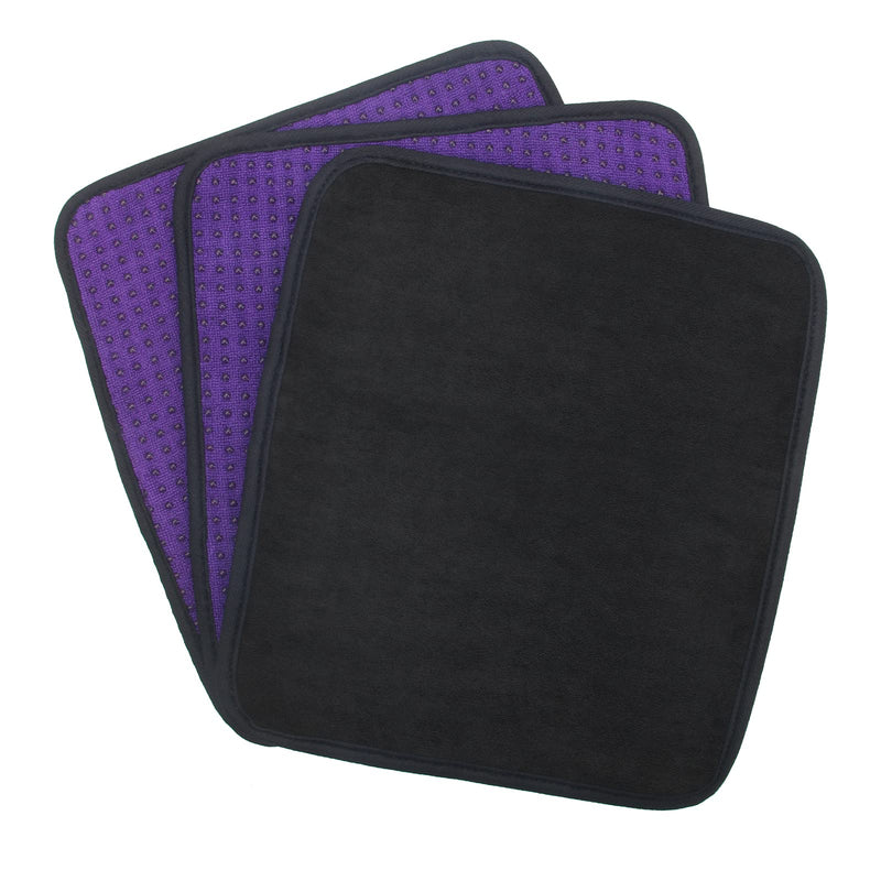 AngleKai Microfiber Bowling Ball Towels 3 Pack, 10" x 8" Bowling Towel Shammy Pad with Easy-Grip Dots Purple Bowling Cleaner Towel Non-Slip Microfiber Bowling Pad Bowling Accessories - BeesActive Australia