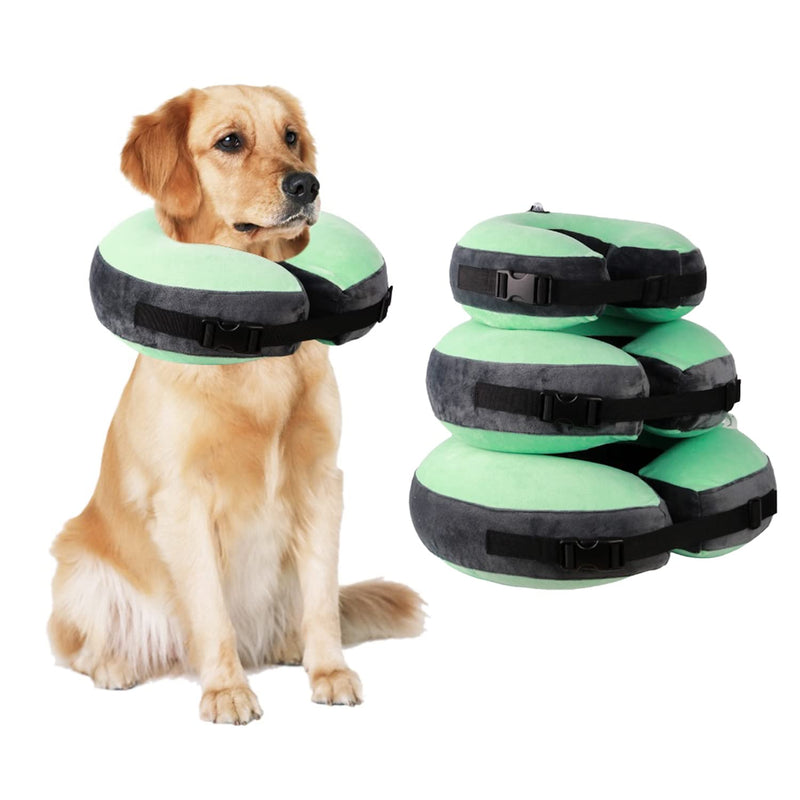 My Favorite Paws Soft Dog Cone, Dog Inflatable Recovery Collar with Adjustable Strap, Quick-Fill Air Valve, and Washable, Removable Cushion Cover for Spay, Neuter, Injuries, or Pet Grooming Medium - BeesActive Australia