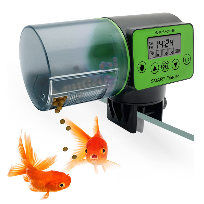 Smart Aquarium Mini Automatic Fish Feeder Vacation Auto Fish Tank Feeders with Timer Pet Feeding Dispenser LCD Fish Feeder Tool - BeesActive Australia