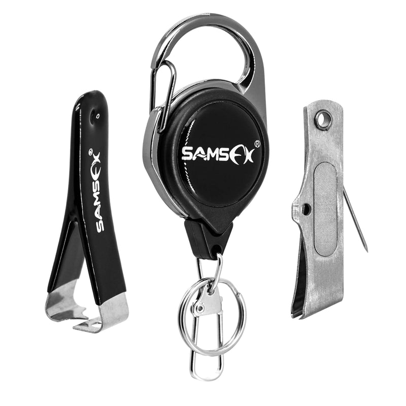 SAMSFX Jig Eye Cleaner, Line Clipper and Hook Sharpener Kit Fly Fishing Tools Pointed Retractors - BeesActive Australia