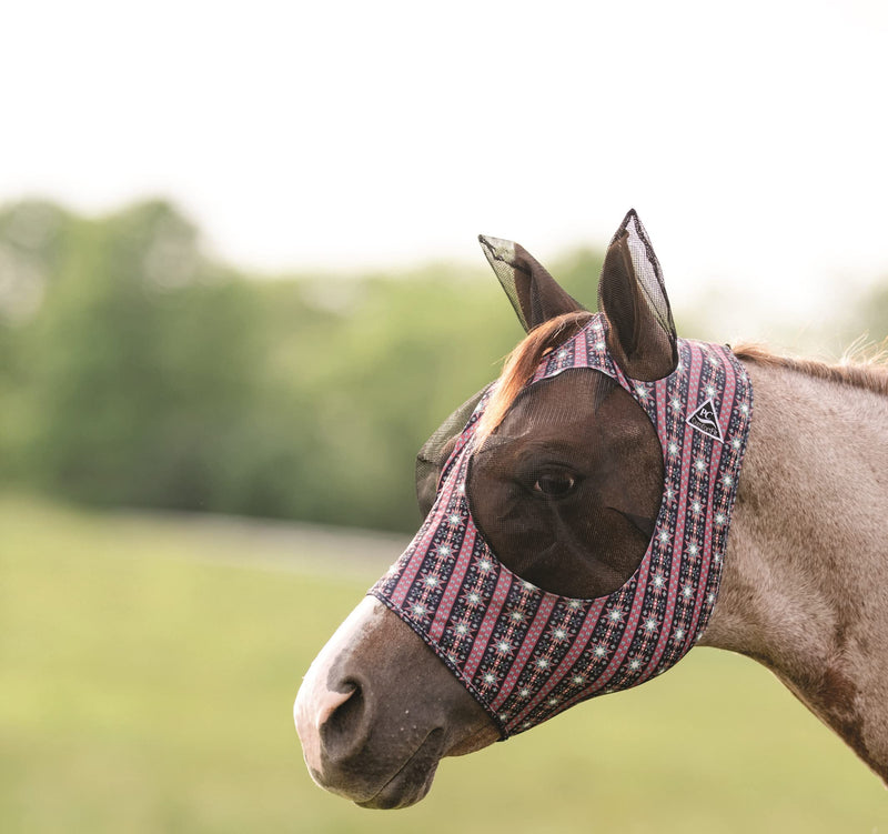 Professional's Choice Comfort Fit Lycra Horse Equine Fly Mask Starburst Mesh Ears - BeesActive Australia
