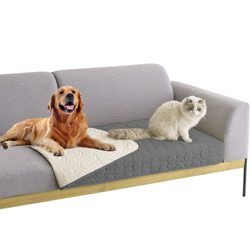 Tcksstex Waterproof & Non-Slip Dog Bed Cover and Pet Blanket Sofa Pet Bed Mat ，car Incontinence Mattress Protectors Furniture Couch Cover for Most Cats Dogs, Pets<30x70-Dark Grey> Dark Grey 30x70Inch (Pack of 1) - BeesActive Australia