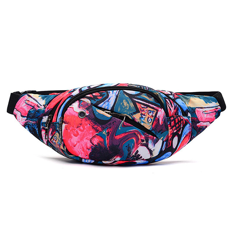 Fanny Pack for Men Women - Long Keeper Multifunction Waist Bag Water Resistant Chest Bag Adjustable Belt Walking Running (Colorful) Colorful - BeesActive Australia