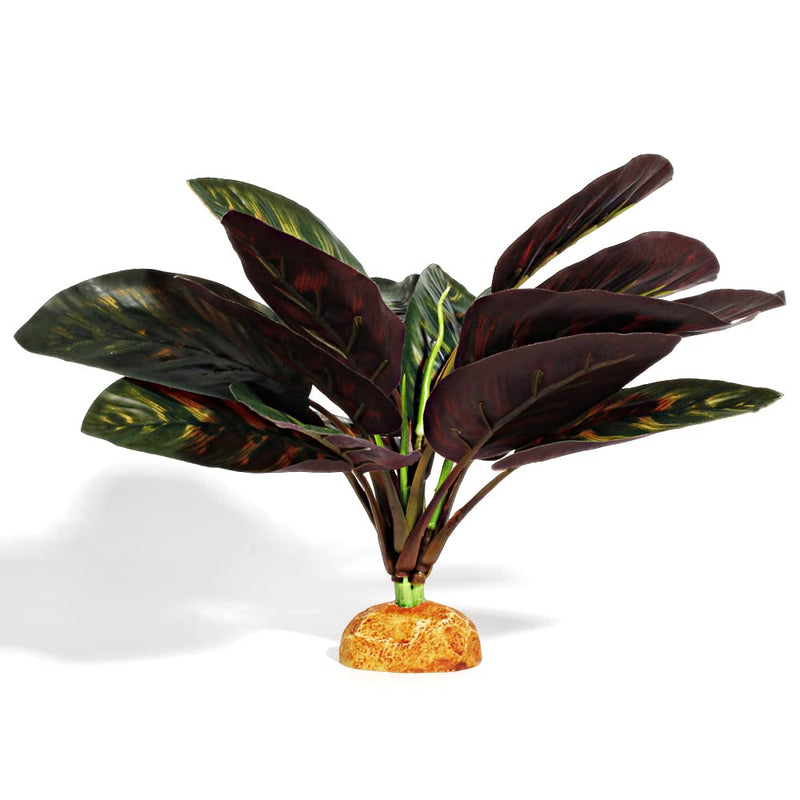 WOLEDOE Reptile Terrarium Decor Plants, Bearded Dragon Tank Accessories fit Crested Gecko Leopard Lizard Chameleon Ball Python Snake Frog - Purple Fake Prayer Peacock Plants - BeesActive Australia