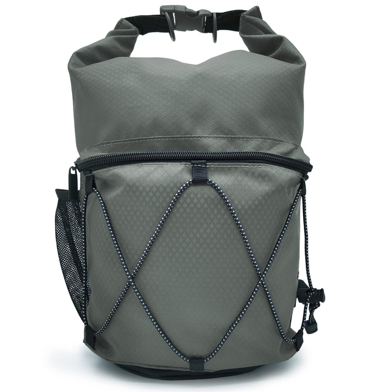 Beuniclo Waterproof Roll Top Pet Dog Food Travel Organizer Storage Bag Trash Bag Dispenser for Trips and Outdoor Camping Free 350ml Portable Folding Bowl, 30 Cups / 10 lbs Large Capacity grey - BeesActive Australia