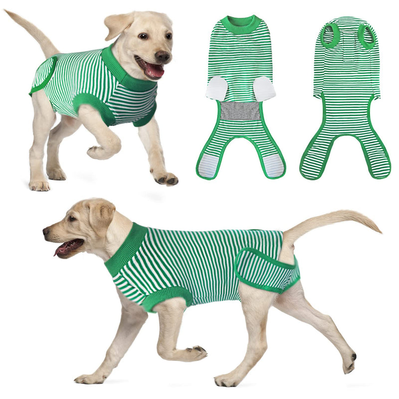 Dog Recovery Suit, After Surgery Wear for Pets Male Female, Professional Dog Onesie for Surgery for Abdominal Wounds Recovery Shirt, Substitute E-Collar & Cone XX-Large Green - BeesActive Australia