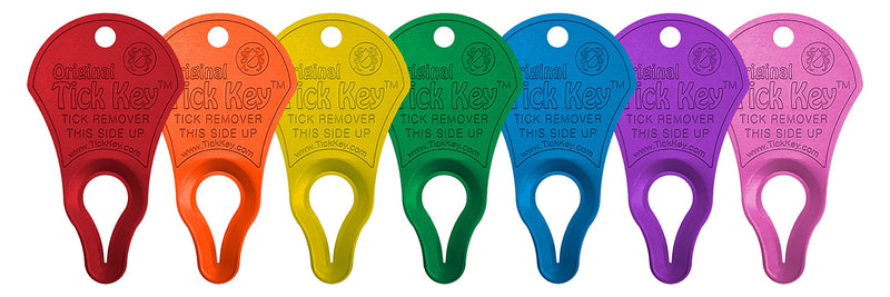 The Original Tick Key -Tick Detaching Device - Portable, Safe and Highly Effective Tick Detaching Tool (Rainbow 7 Pack) - BeesActive Australia