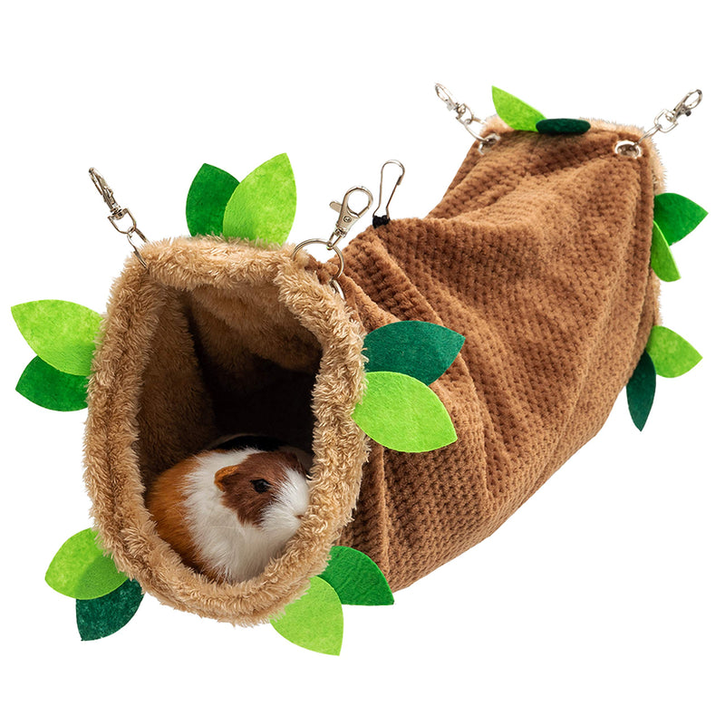 Guinea Pig Tunnel Hammock - Soft Fleece Rat Hammock Hideout for Hamster Ferret Chinchilla Hedgehog Squirrel Small Animals - Swing Pet Hammock House Habitat Cage Accessories for Playing Sleeping - BeesActive Australia