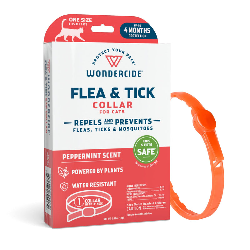 Wondercide - Flea and Tick Cat Collar - Flea, Tick, and Mosquito Repellent, Prevention for Cats - with Natural Essential Oils - Pet and Family Safe - Up to 4 Months Protection - BeesActive Australia