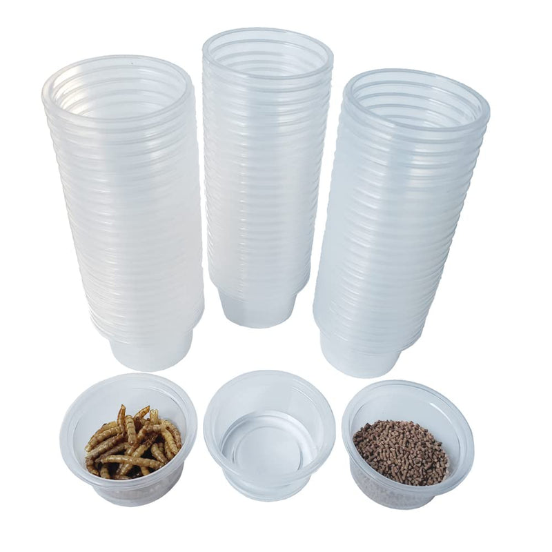 MRTIOO Enhanced Crested Gecko Feeding Ledge , Reptile Food Bowls and Water Dish for Lizard Or Other Small Pet Amphibian Ledge Accessories Supplies, with 1oz Plastic Feeding Cups 1oz 100 cups - BeesActive Australia