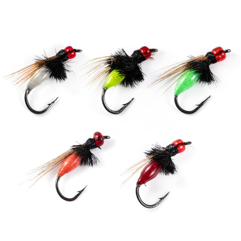 Goture 5pcs Fly Fishing Flies Mosquito Classic Fly Assortment Wet Flies Fly Fishing Lure with Wings for Trout Fly Fishing Size 14#, 16#, 18# 14# Fly Flies With Wings-5pcs - BeesActive Australia