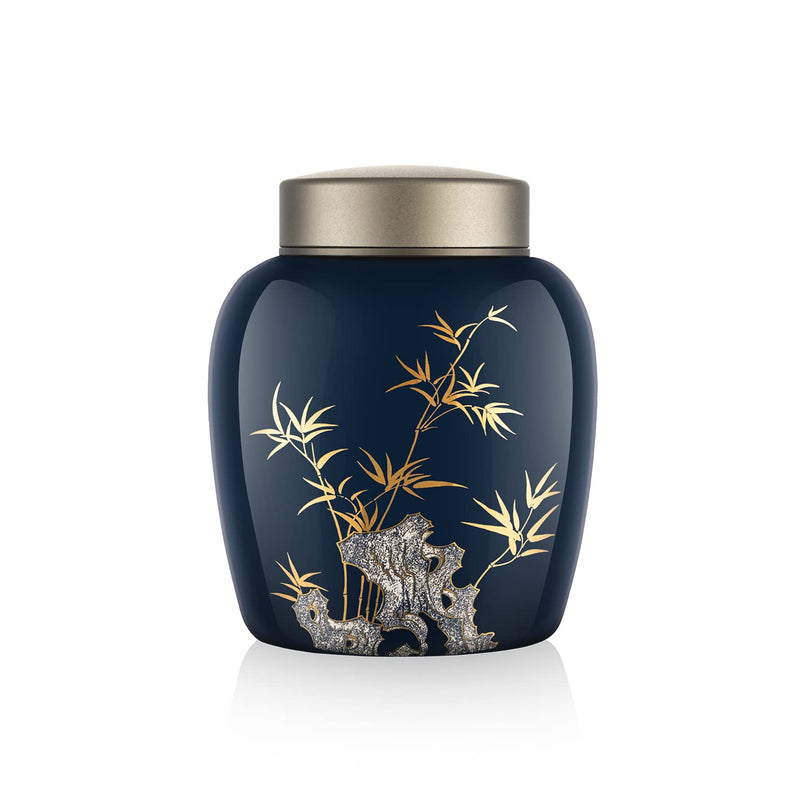 NEWDREAM Urns for Human Ashes Urns for Cat Urns,Pet Urns for Cat Ashes,Cat Urns for Ashes Animal Urns for Ashe Pet Cremation Urn (Blue Clivia) Black Bamboo - BeesActive Australia