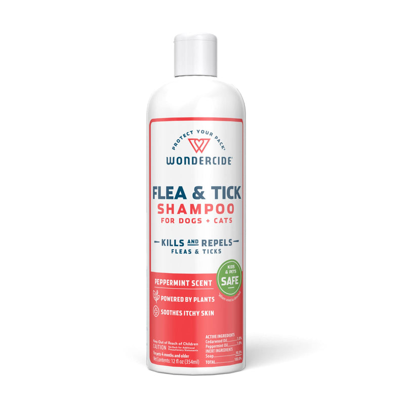 Wondercide - Flea and Tick Shampoo for Dogs and Cats - Flea and Tick Killer, Repellent with Natural Essential Oils - Powered by Plants - Pet and Family Safe - 12 Fl oz - BeesActive Australia