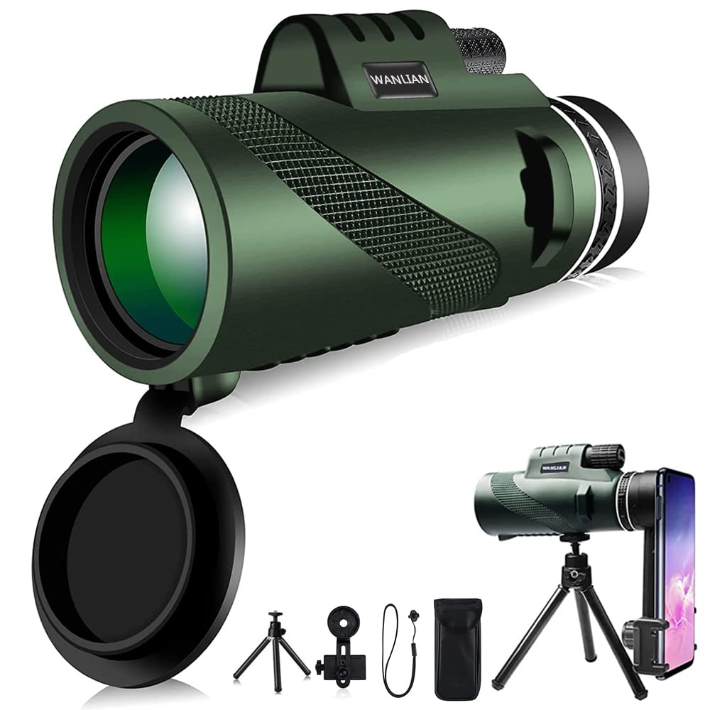 40X60 Monocular Telescope High Power Monocular for Adults with Phone Adapter& Tripod& Hand Strap Low Night Vision Monocular Equipped for Stargazing Bird Watching Hunting Hiking Camping Gifts for Man - BeesActive Australia