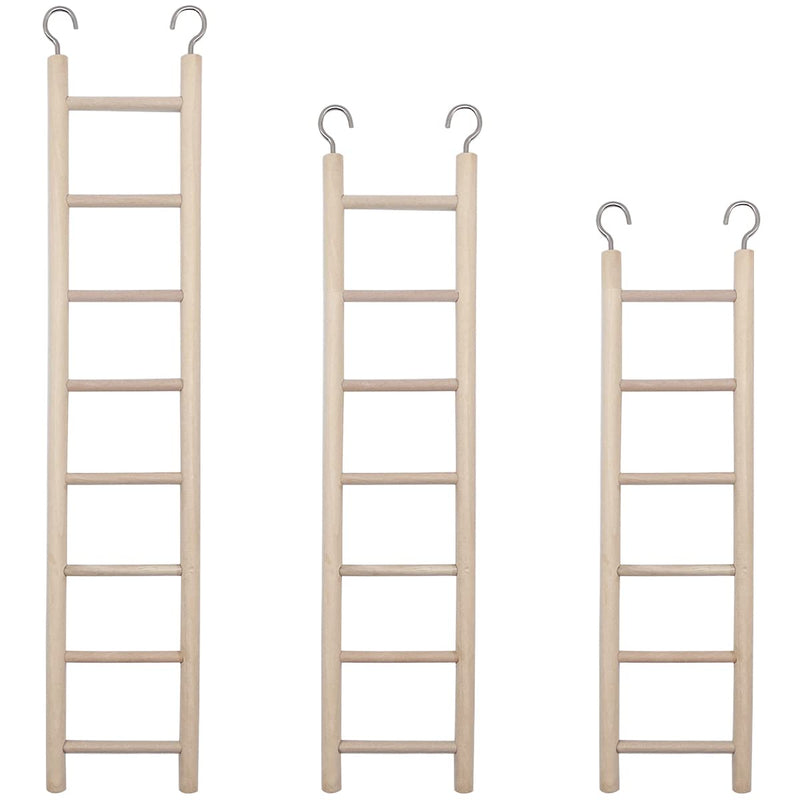 3pcs Natural Wooden Bird Ladder Birdie Basics Perch for Cage Parrots Parakeets Cockatiels Climbing Accessories Wood Perch 6 Step 7 Step 8 Step - BeesActive Australia