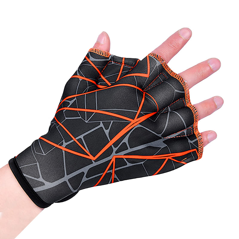Aquatic Glove Open Finger Webbed Swimming Glove Elastic Nylon Water Training Paddle Adjustable Diving Hand Swim Gear Glove for Men Women Fitness Surfing Sport Hand Fin Diving Hand Web Equipment - BeesActive Australia
