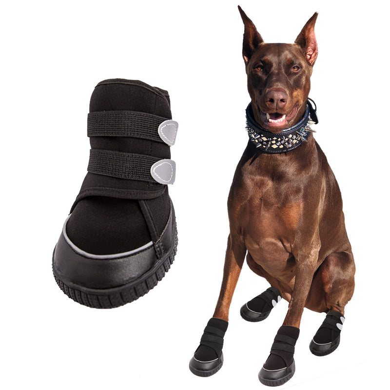 Adorepaw & Dog Shoes for Large Dogs with Reflective Straps, Dog Boots for Winter, Dog Boots & Paw Protectors with Nonslip Sole. XXL：(Length 4.7 inches * Width 3.9 inches) - BeesActive Australia