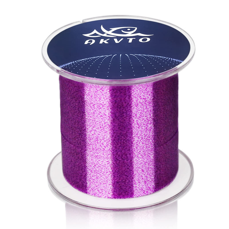 AKvto Speckle Monofilament Fishing Line - Strong Abrasion Resistant Mono Line, Mono Fishing Line 10-35LB, Superior Camouflage Nylon Material Mono Fishing Line 0.30MM/15LB/300YDS Purple Fishing Line - BeesActive Australia