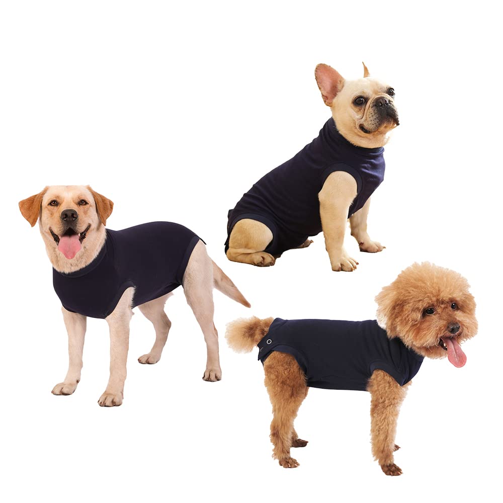 Surgery Suit for Dogs, Dog Recovery Suit, Pets Abdominal Wound Bandages, Dog Onesies Surgery Recovery Suit, Puppy Medical Surgical Clothes, Professional Pet Recovery Shirt for Cat, Recovery Suit Dog Medium Dark Blue - BeesActive Australia