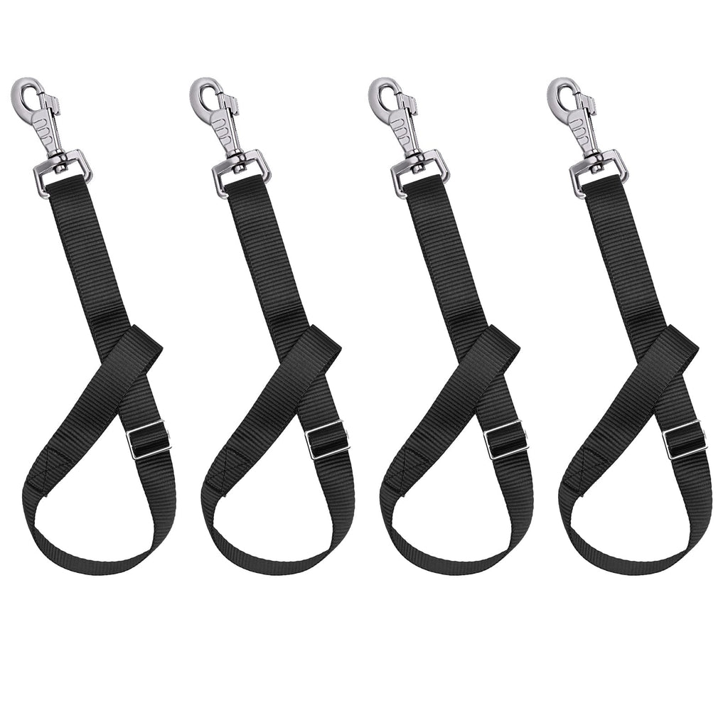 Rosemarie Horse Bucket Strap Hangers,Horse Suppliers Adjustable Nylon Straps up to 700 lbs for Hay Nets, Water Buckets,Hanging-Pratical and Easy Use (4 Pack), 1"x22" Black - BeesActive Australia