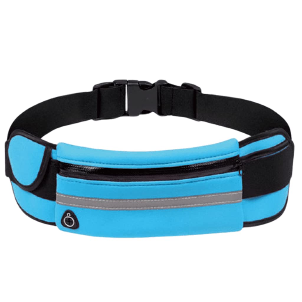 Running Belt for Women & Men, Water Resistant, Fanny Pack, Waist Pack for Running Gym Marathon Cycling, Adjustable Belt holder for cell Phone, Money, and Keys. (Blue) Blue - BeesActive Australia