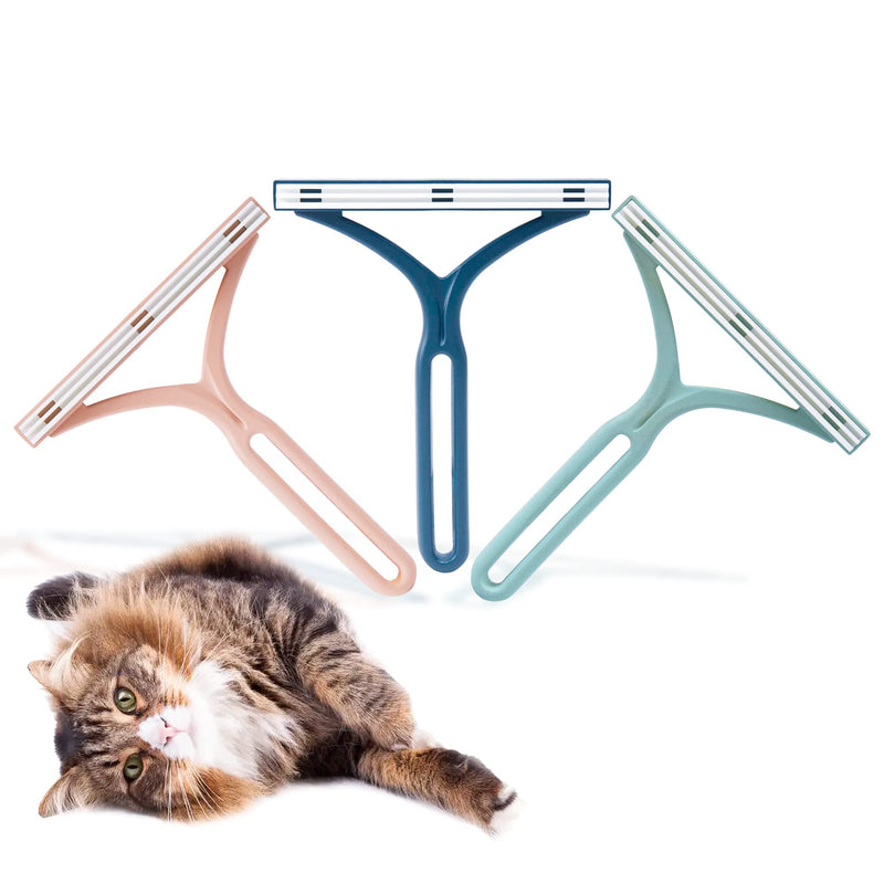 Mollypaws Pet Hair Remover for Couch, Carpet Scraper Fur Removal Tool for Furniture, Lint Cleaner Dog Hair, Reusable Cat Hair Removal Brush for Car Detailing (3 Pack) - BeesActive Australia