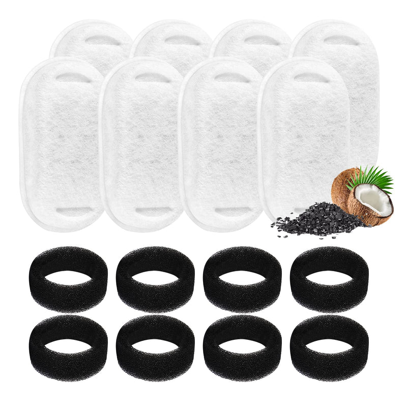 8 Pack Cat Water Fountain Filters with 8 Sponges, Pet Replacement Filters for Stainless Steel 108oz/3L, 67oz/2L Pet Fountain 8 Filters & 8 sponges - BeesActive Australia
