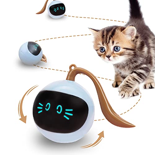 SIMENA Interactive Cat Ball Toy, Automatic Rolling Ball for Indoor Cats, Pet Exercise Toy, Smart Electric Teaser Toy, USB Rechargeable Wicked Ball, Pet Gift for Cats - BeesActive Australia