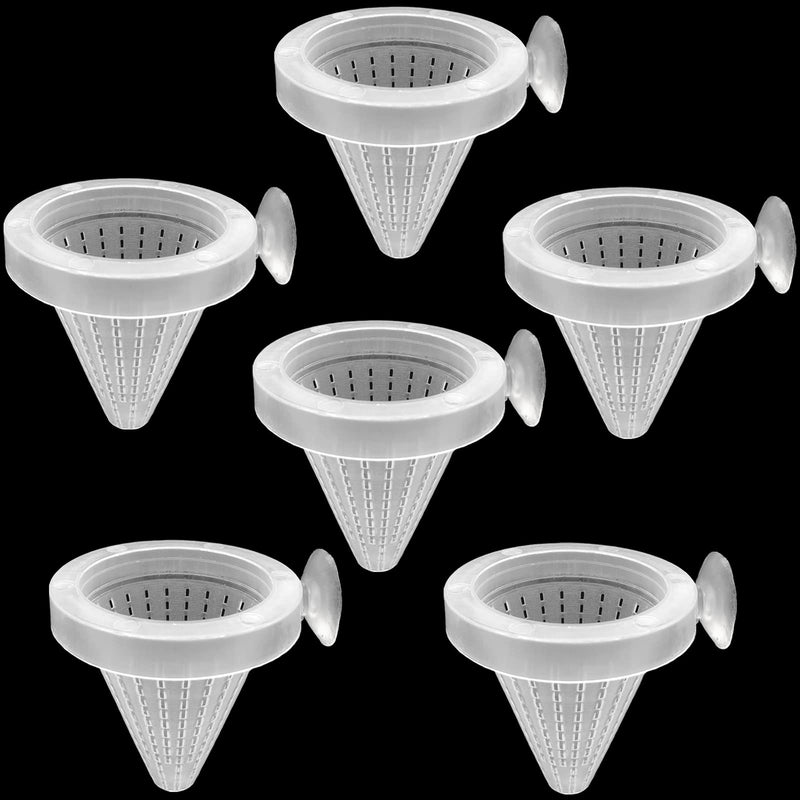 Bilindasly 6PCS Aquarium Live Red Worm Feeding Cone Cup Plastic Frozen Brine Shrimp Fish Feeder for Aquarium Tank with Suckers, White,Red - BeesActive Australia