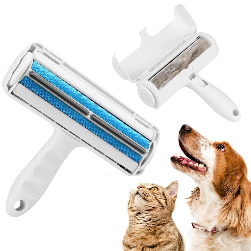 Pet Hair Remover Roller, Reusable Dog & Cat Fur Remover Brush, Self Clean, Eco-Friendly, Convenient, Efficient, Animal Fur Removal Tool for Laundry, Sofa, Carpet, Furniture, Clothes, Car Seat Blue - BeesActive Australia