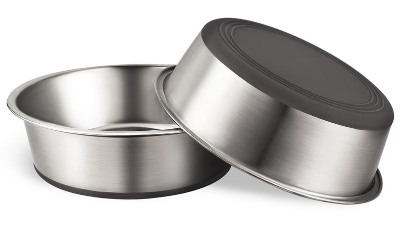 URBUDDIES 2 Pack Stainless Steel Dog Bowls, Anti-Skid Metal Dog Bowls with Rubber Base, Toy, Small, Medium & Large-Sized Dog Breeds Food Water Basic Bowls For Small Dog Breeds - BeesActive Australia