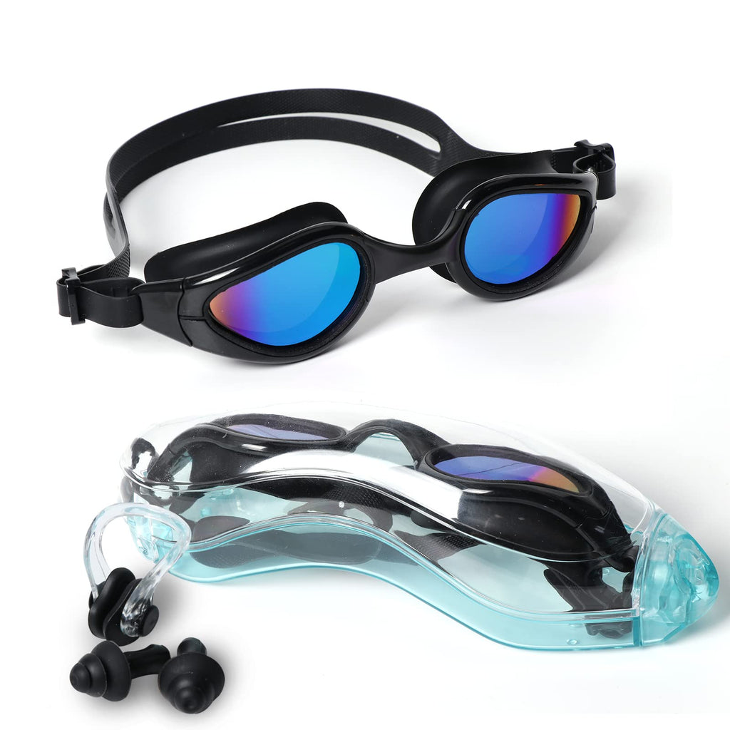 DREAM&GLAMOUR Swim Goggles,Swimming Goggles No Leaking for Adult Men Women Youth Mirror Green Lens - BeesActive Australia