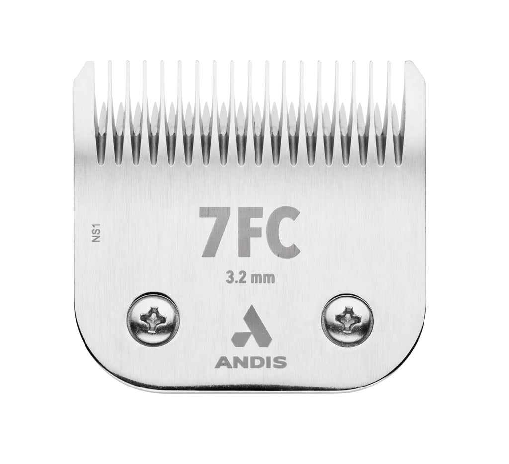 Andis 72605 Ceramic Edge Detachable Steel Pet Clipper Blade – Carbon Infused with Ceramic Cutting Technology & Rust Resists - Extended Long Life with Cutting Length of 1/8-Inch - Size-7FC, Chrome - BeesActive Australia