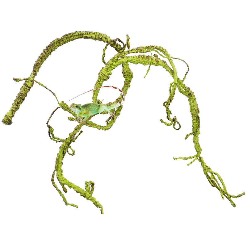 Reptile Plants Bearded Dragon Bendable Jungle Climbing Vines Terrarium Branches Flexible Hanging Tank Accessories Decors Pet Habitat Decoration for Lizard Gecko Frog Snake - BeesActive Australia