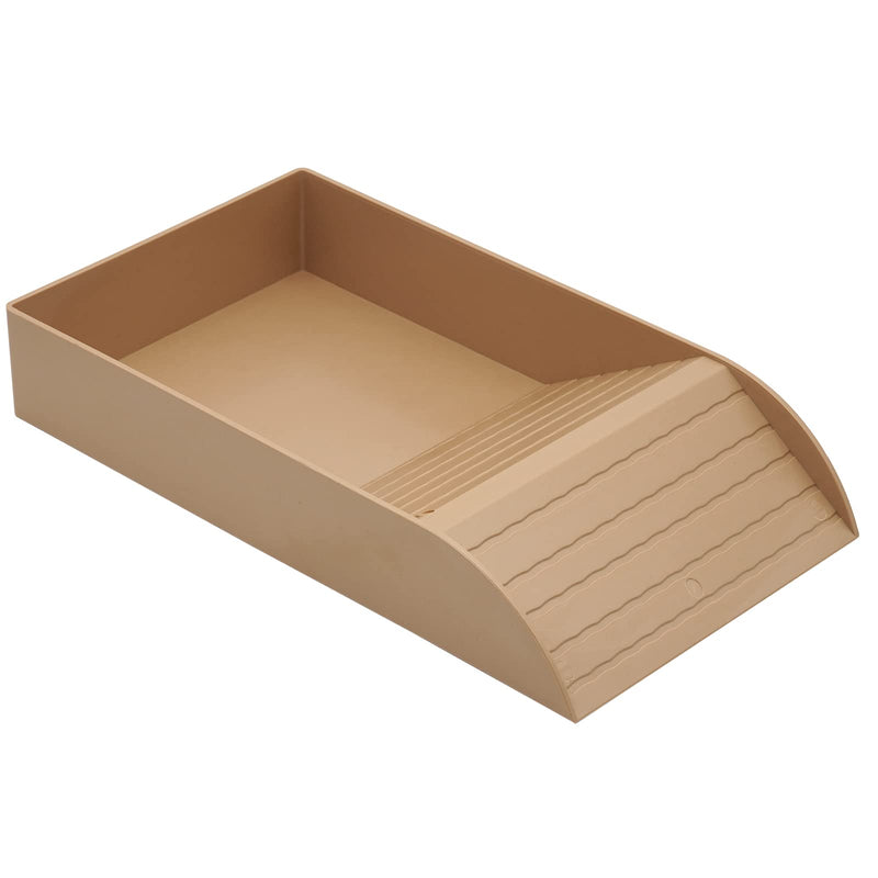 KHEARPSL Reptile Feeding Bowl with Ramp and Basking Platform Large Tortoise Ramp Bowl Turtle Bath Reptile Water Bowl Dish Corner Bowl brown - BeesActive Australia