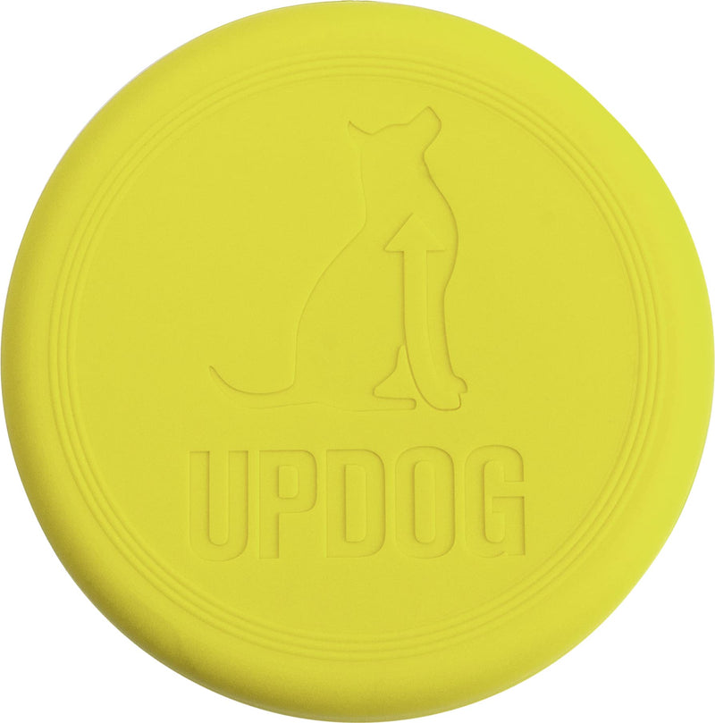 Dog Frisbee | Made in USA | UpDog Products Small 6-Inch Flying Disc for Dogs Yellow Neon - BeesActive Australia