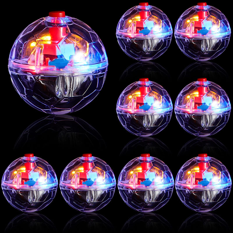 9 Pcs Light Up Cat Balls Ghost Hunting Cat Ball LED Motion Activated Cat Toy Interactive Lighted Ball Cat Toys Pet Glowing Mini Running Exercise Ball Toys for Kitten Dog Pet Animals Activity - BeesActive Australia