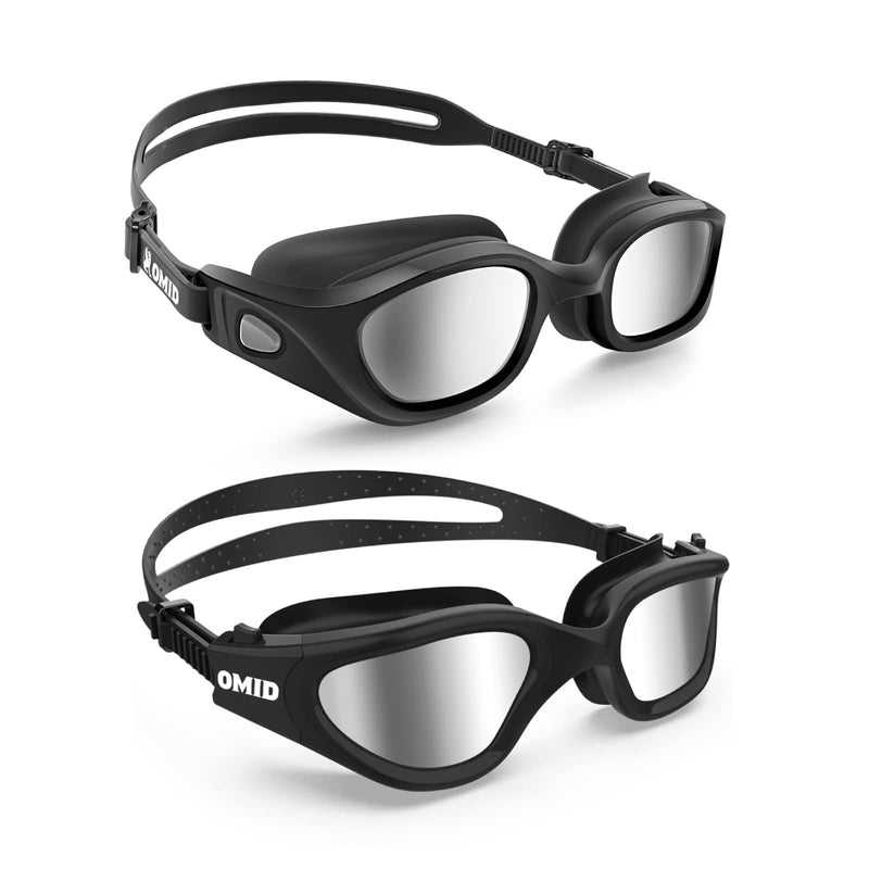 OMID Swim Goggles, Anti-Fog Swimming Goggles for Adult Men Women Replaceable Lens Anti-UV No Leaking Goggles for Swimming - BeesActive Australia