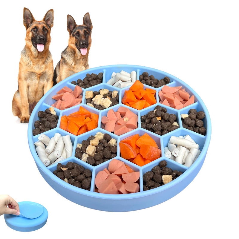 JUEQI Silicone Slow Feeder Dog Bowl - Non Slip Puzzle Dog Bowl - Anti-Gulping Pet Slower Food Feeding Bowls - Preventing Choking Healthy Design Dogs Bowl - for Medium Large Dogs Cats and Pets - BeesActive Australia