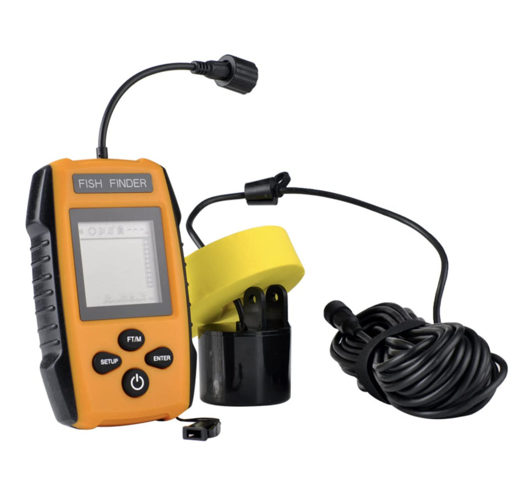 Portable Sonar Alarm Fish Finder with Sonar Transducer and LCD Display, for Kayak Fishing Boat Fishing Ice Fishing - BeesActive Australia