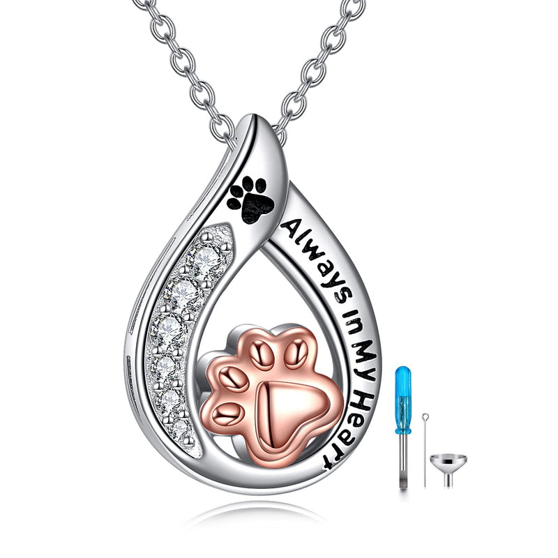 AOBOCO Sterling Silver Urn Necklace for Pet Ashes and Human Ashes 3-Pet Urn Necklace - BeesActive Australia