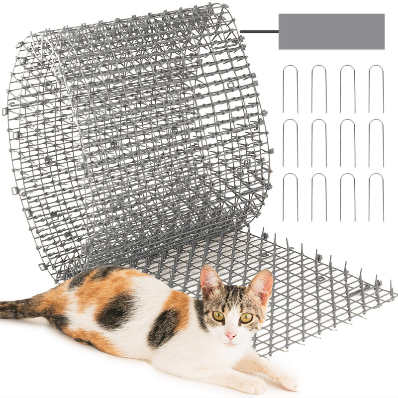 Ohlela Scat Mat for Cats - Furniture Protectors from Pets - Great for Cat Deterrent Indoor & Outdoor PP Plastic Spikes Mat - Wide Area Coverage - Large & Adjustable Size (78 in x 12 in) 6.5ft x 12in Grey - BeesActive Australia