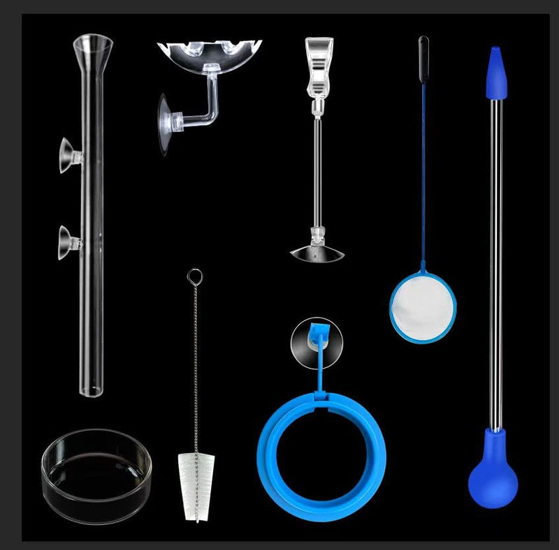Shrimp Feeding Tube with Feeding Bowl and Dish，Shrimp Feeding Dish with Suction Cup，Tube Cleaning Brush，Shrimp Feeder with Bulb，Feeding Ring，Aquarium Feeding clamp,Aquarium net - BeesActive Australia