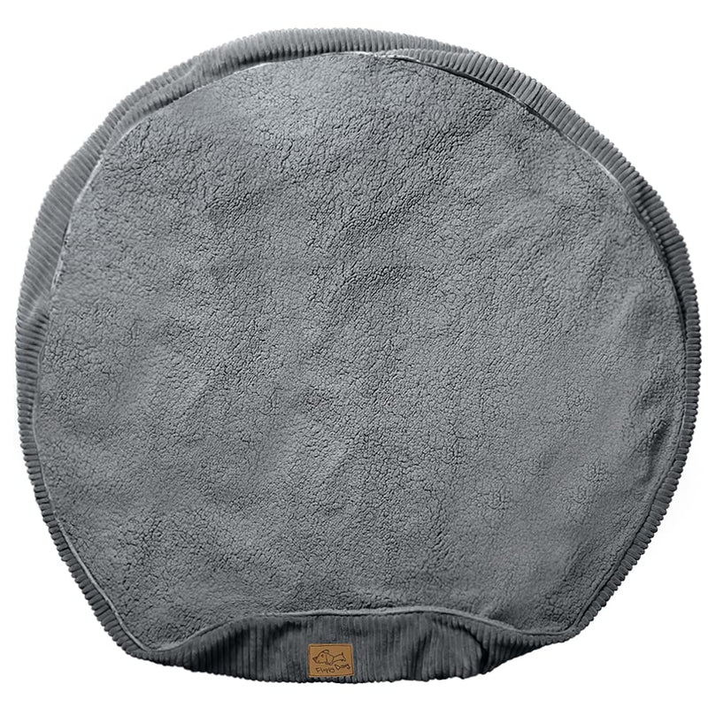 Floppy Dawg Universal Round Dog Bed Replacement Cover. Removable and Machine Washable Cover for Donut and Round Beds. Large 36W. Gray with Gray Top - BeesActive Australia