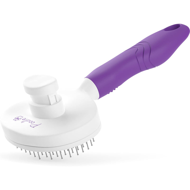 Poodlie Self Cleaning Pet Brush - Dog Brush for Shedding - Slicker Brush for Dogs - Cat Brushes for Indoor Cats - Dog Comb for Long Haired & Short Haired Dogs - Puppy Cat Grooming Undercoat Deshedding - BeesActive Australia